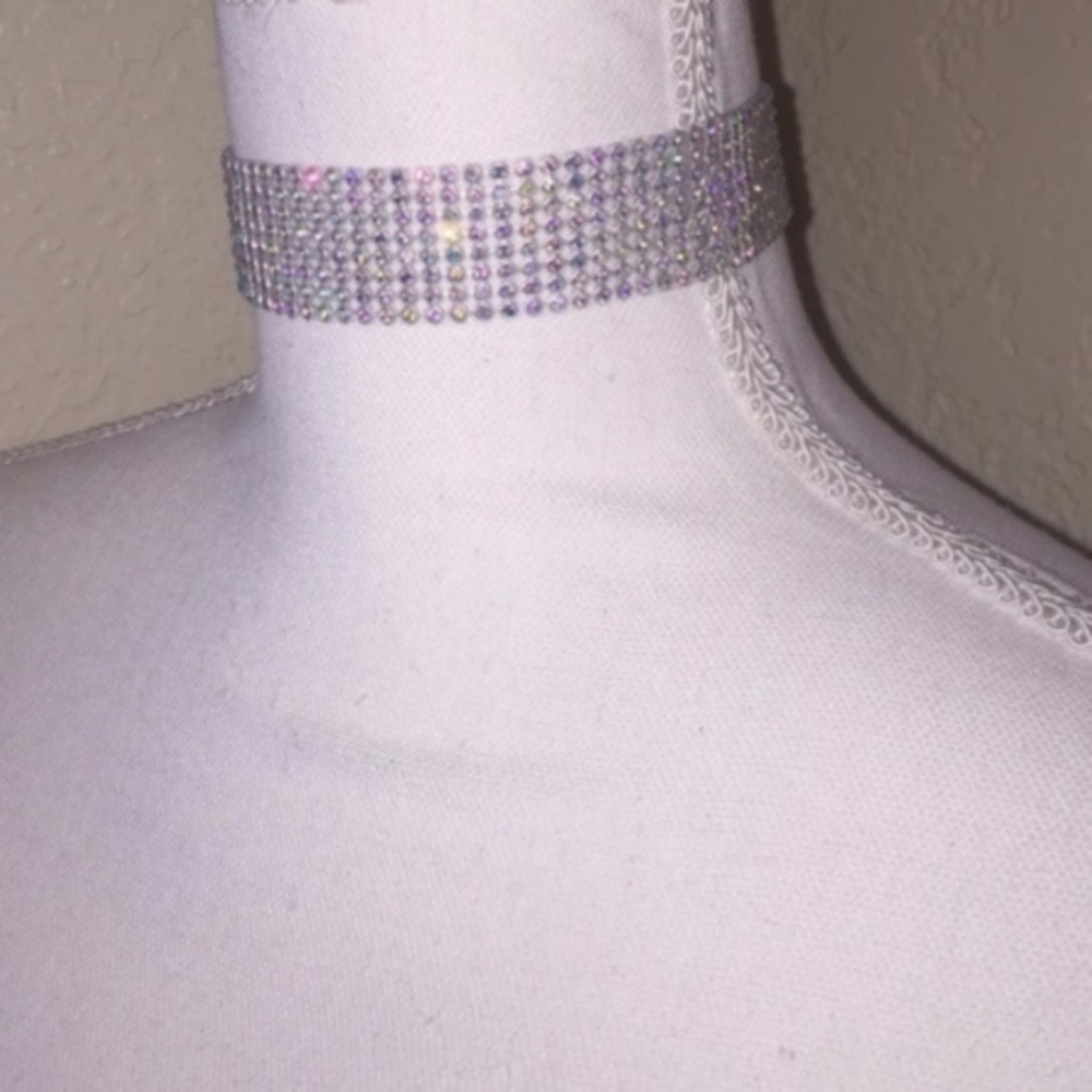 Luxury Multicolor Sparkle Choker Adjustable Length - Picture 3 of 7